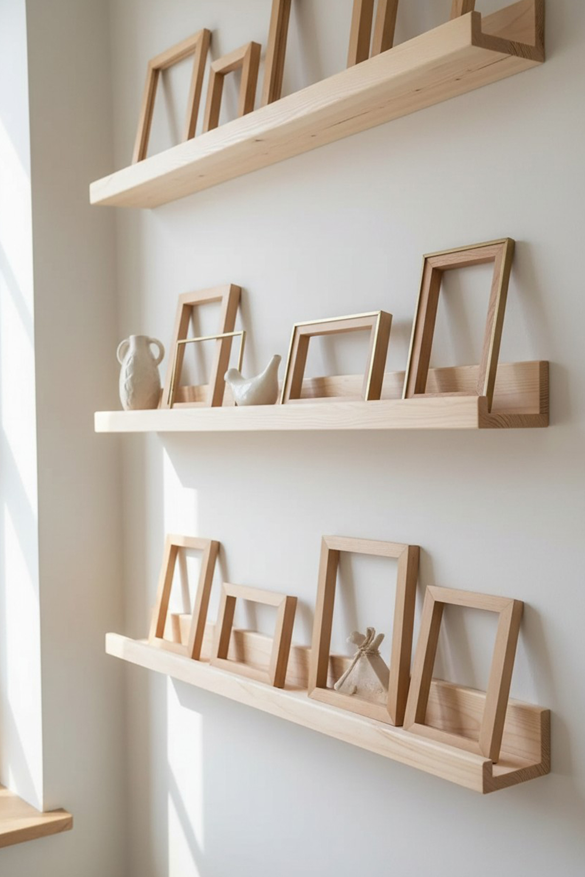 Dekoratif Duvar Rafı Doğal Çam Ağacı (1 Adet)