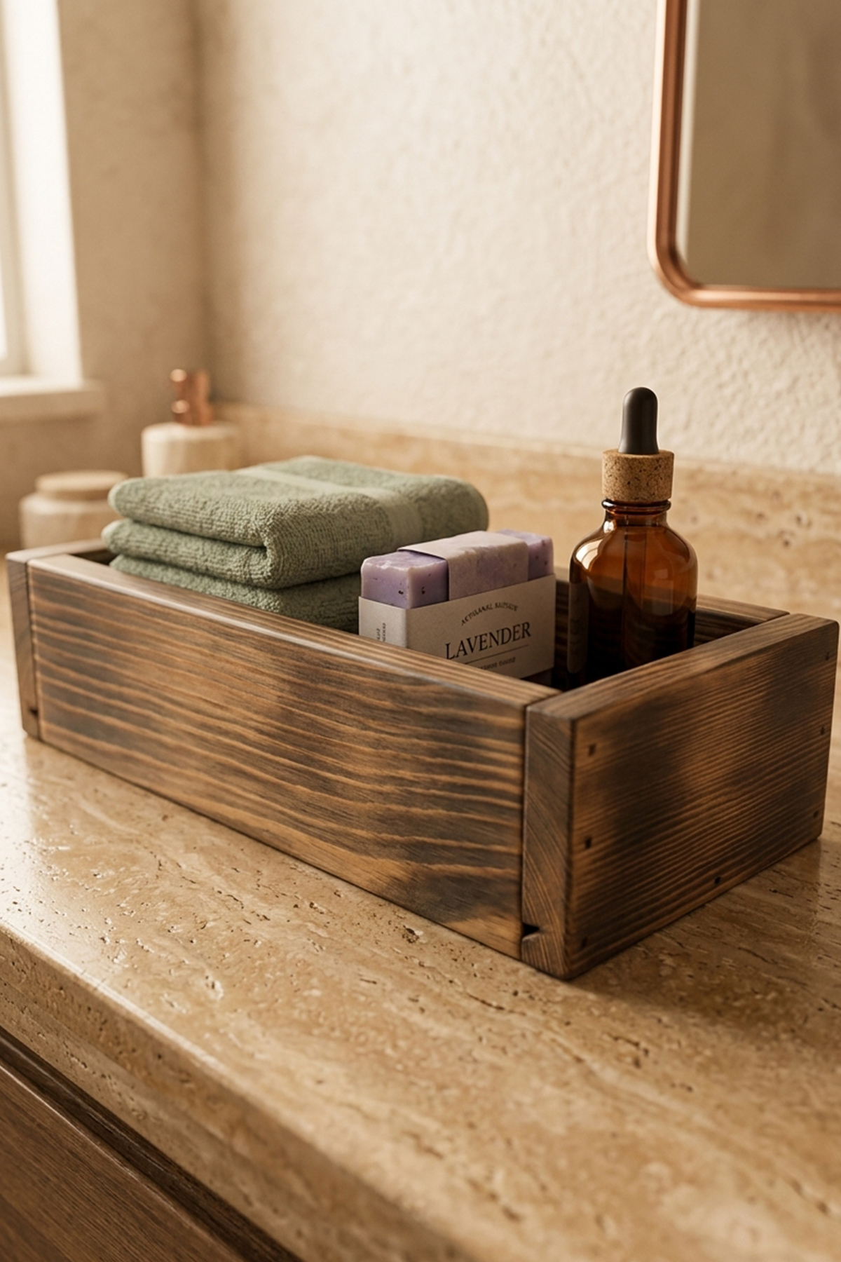 Dekoratif Mutfak, Banyo Organizer Sunumluk (Yükseklik 8 cm X Uzunluk 75 cm X Genişlik 10 cm)