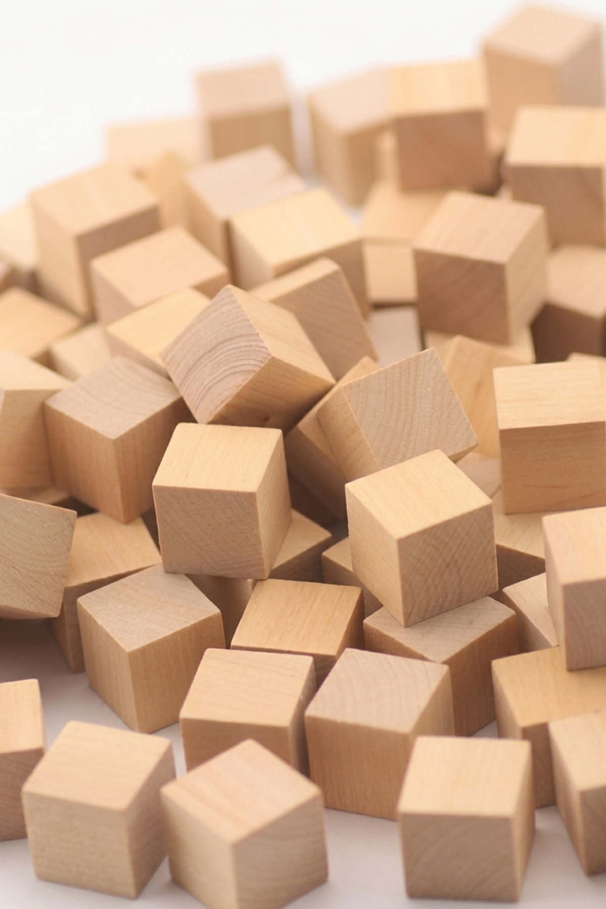 Doğal Çam Ağacı Küp Bloklar (100 Adet)