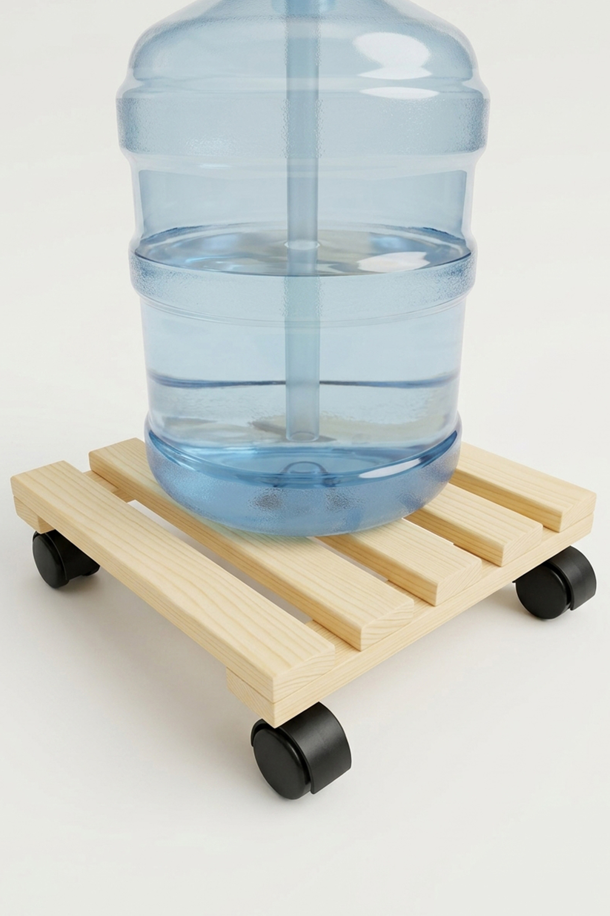 Tekerlekli Saksı, Tüp, Damacana Altlığı Doğal Çam Ağacı (30 X 30 cm)