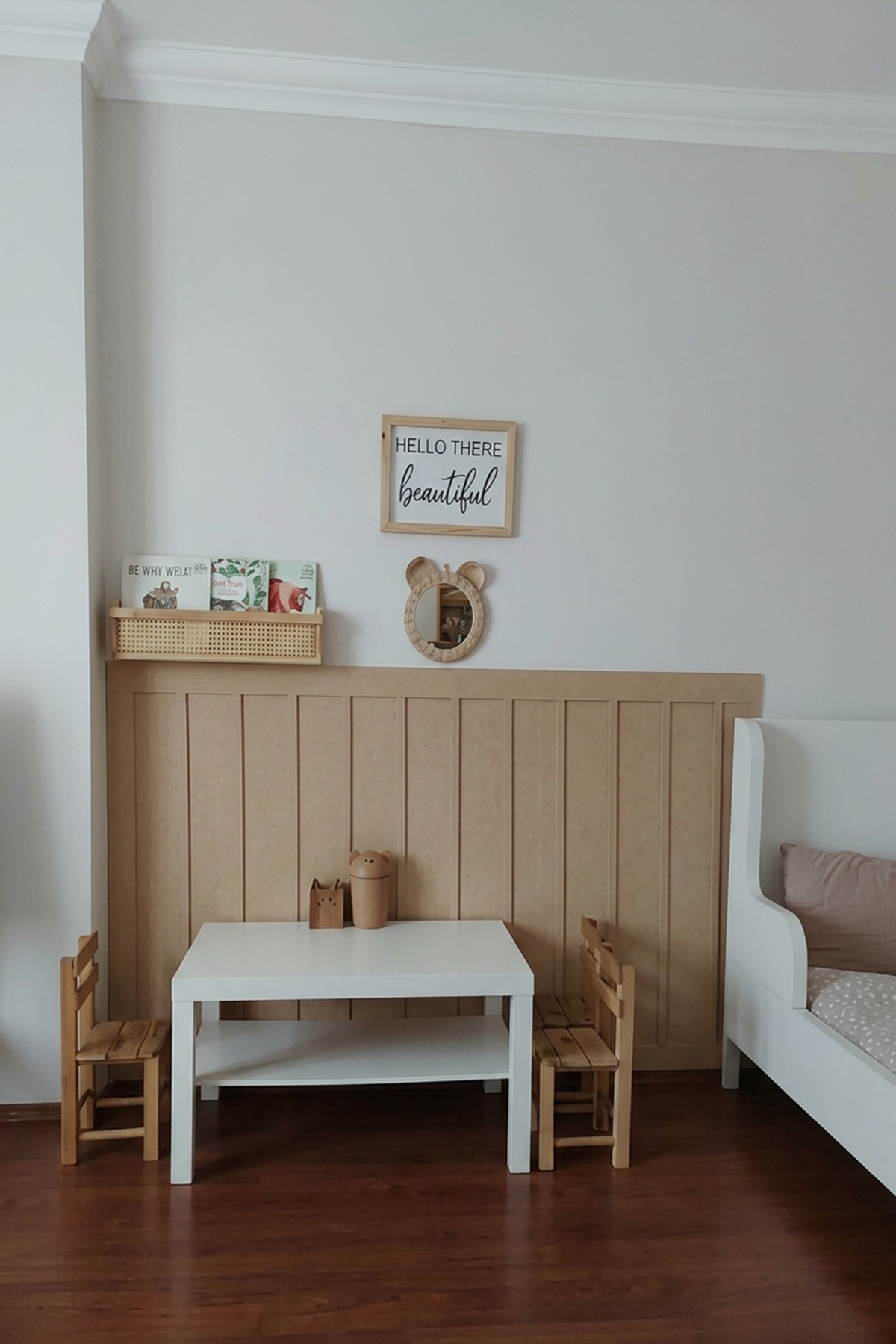 Dekoratif Boyalı Duvar Paneli 4mm Ham MDF (Yükseklik 103 cm X Genişlik 27 cm 1 Adet)