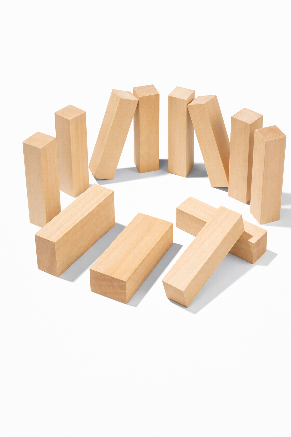 Doğal Çam Ağacı Dikdörtken Bloklar (100 Adet)